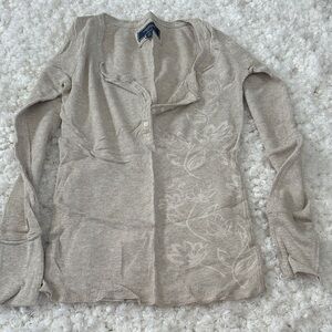 American Eagle Outfitters Light Tan Henley Shirt
